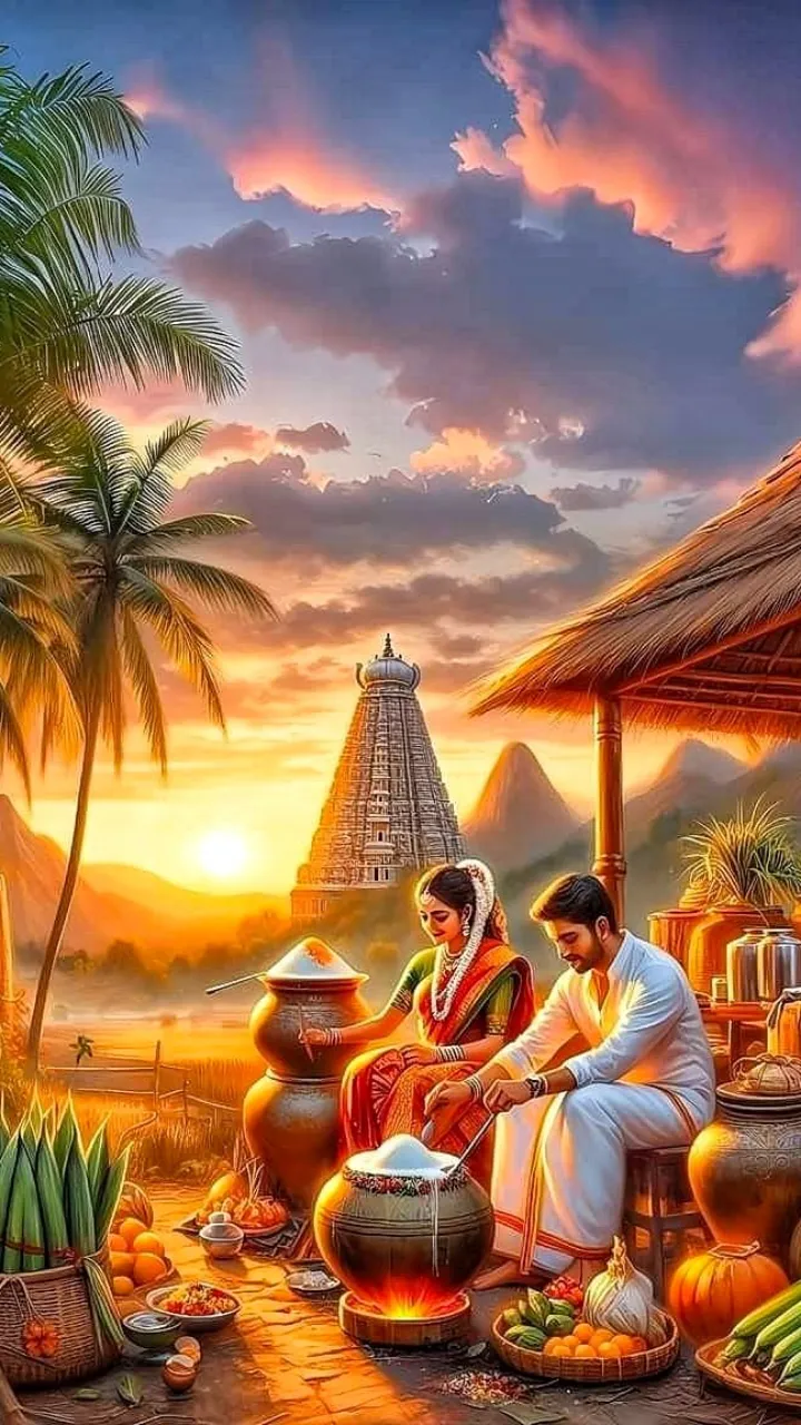 Pongal Wishes Animation Video Featuring Classic Pongal Theme