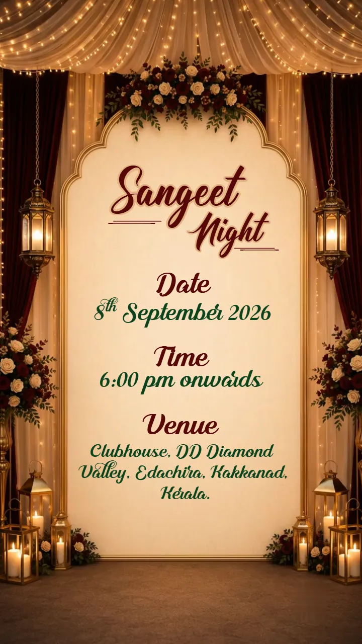 3D Malayalam Wedding Invitation Video for Kerala Wedding