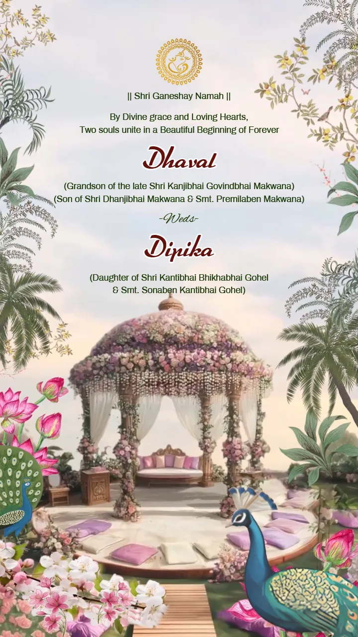 3D Wedding Invitation Video for Gujarati Wedding