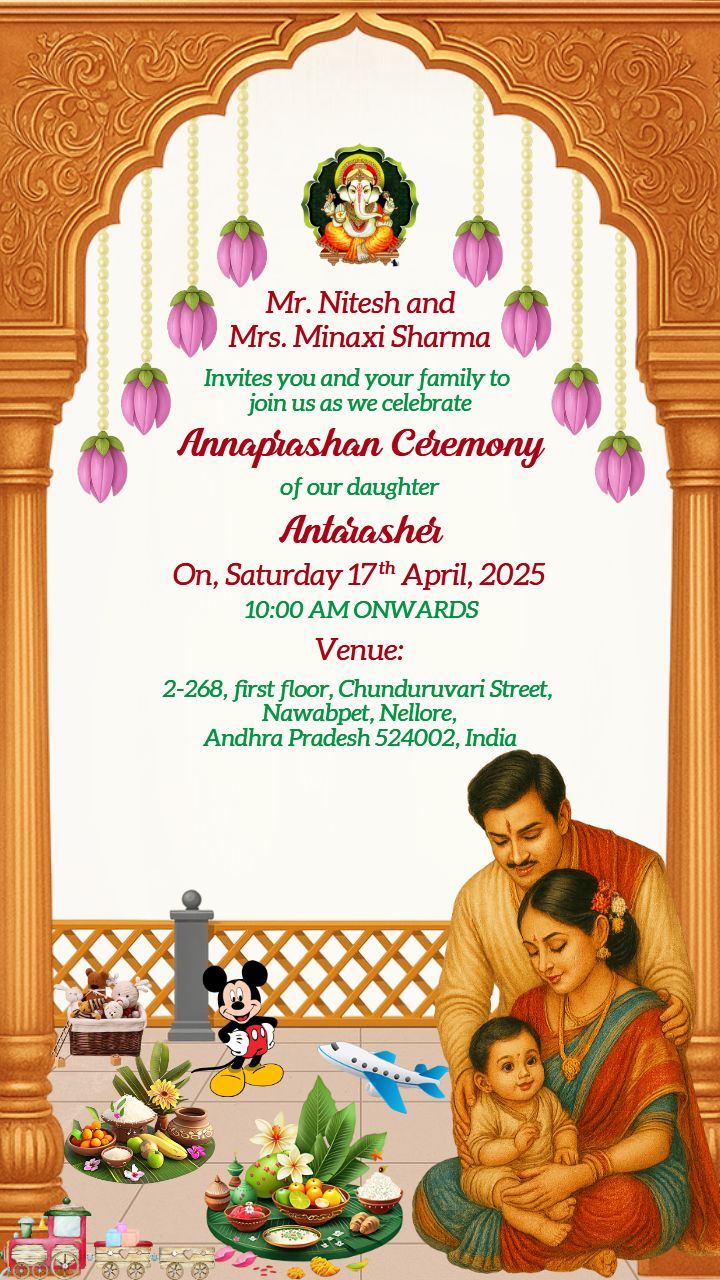 Temple-Themed Annaprashan Video with Cultural Style