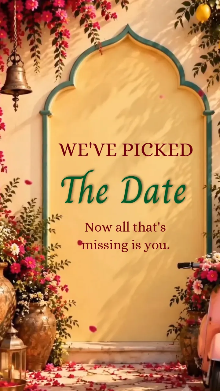 Wedding Invitation Video with Lantern and Royal Palace Theme