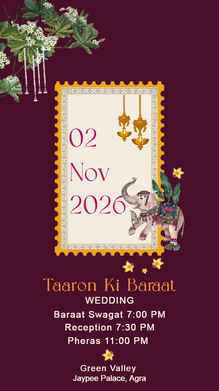 Animated Postcard Wedding Invitation Video for Your Big Day