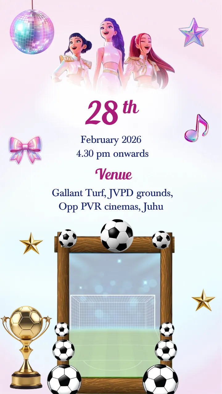 Birthday Invitation Video for Beautiful Kids Theme