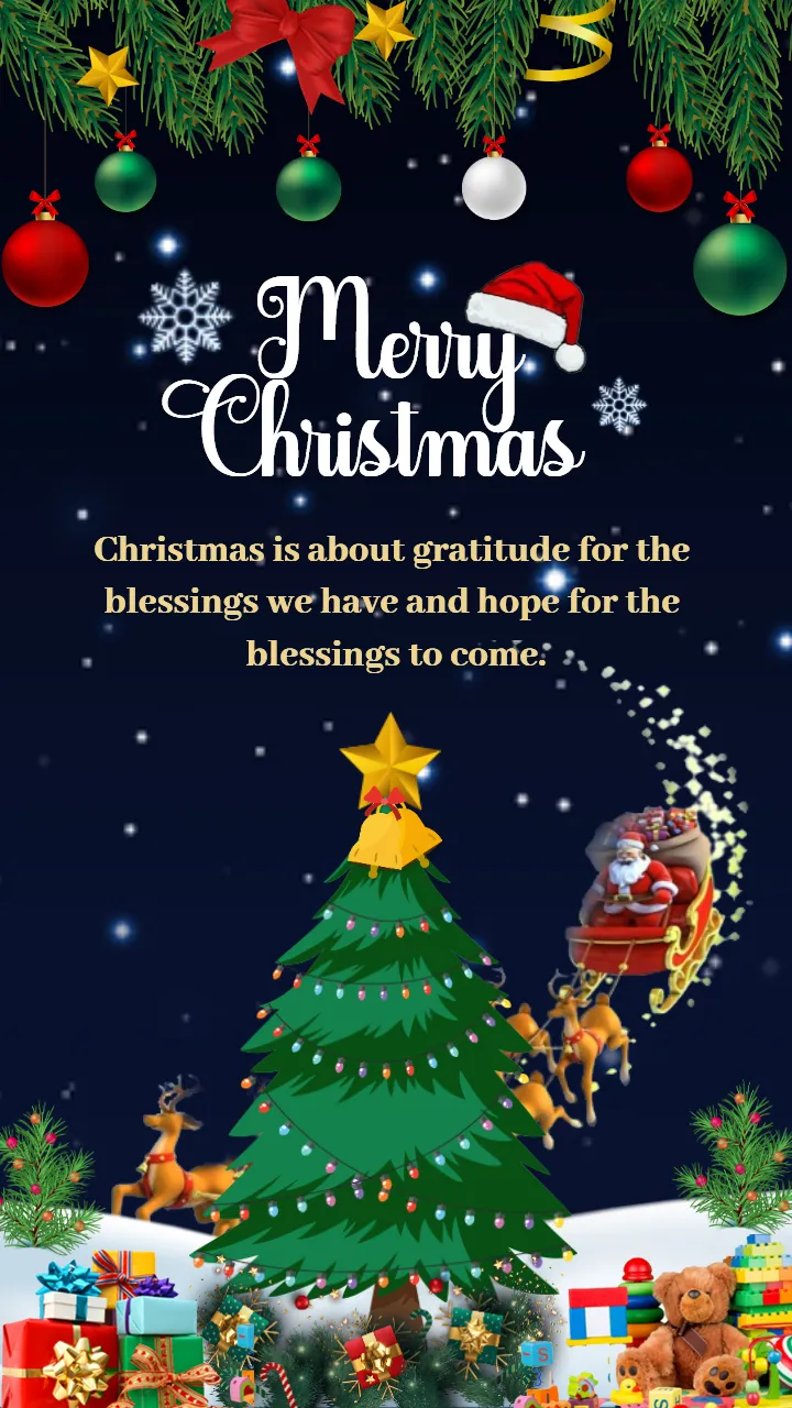Merry Christmas Greeting Image Filled with Warm Wishes