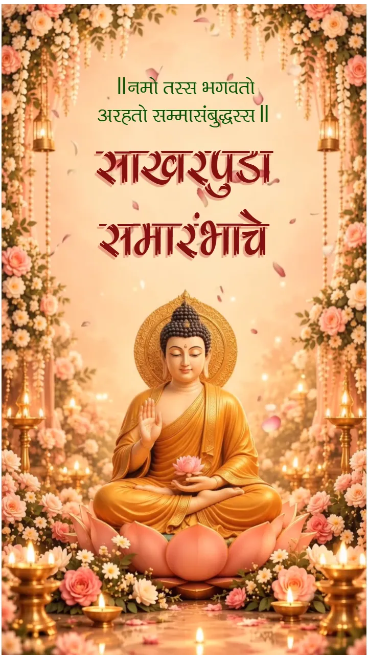 Buddhist Sakharpuda Invitation Video Templates Online