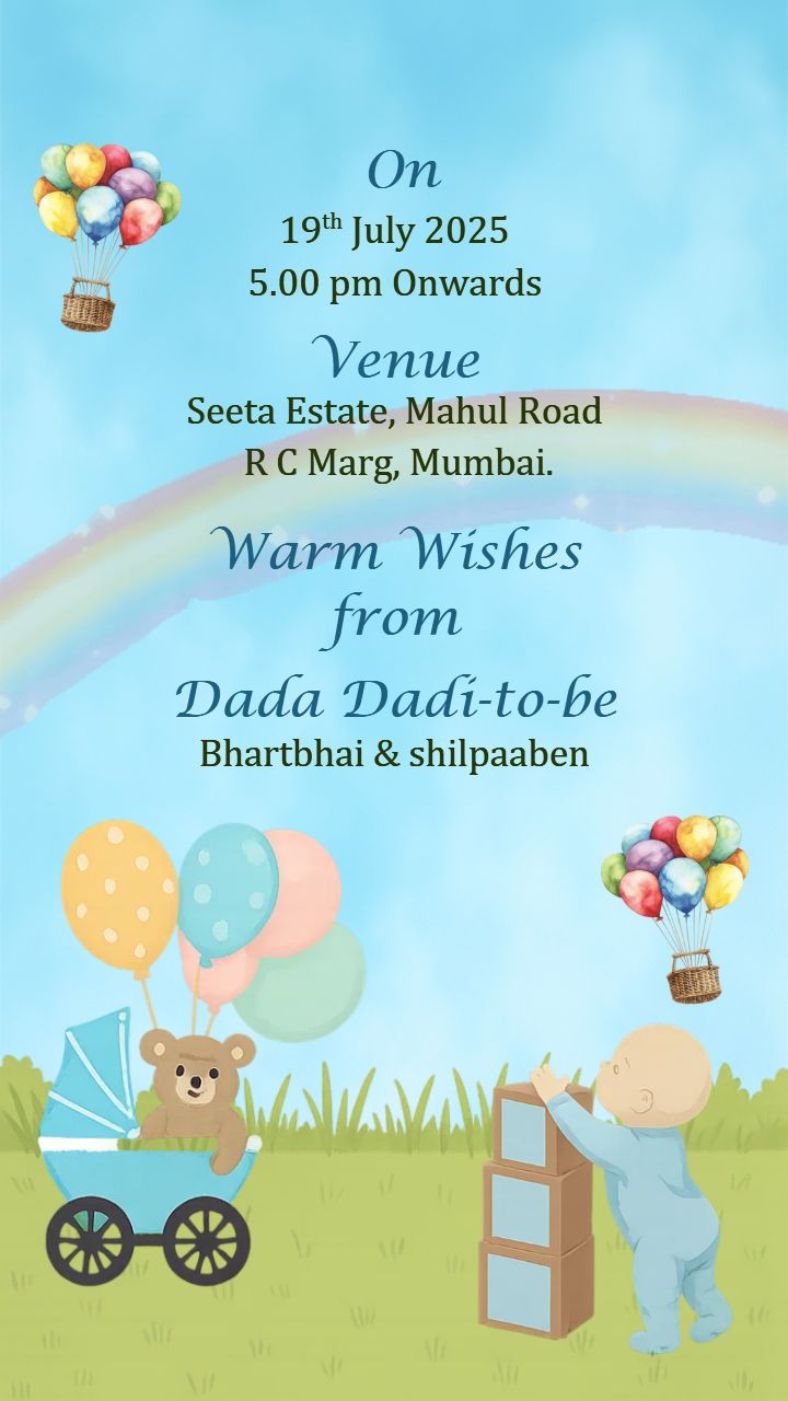 Godh Bharai Function Invitation Video In English With Couple