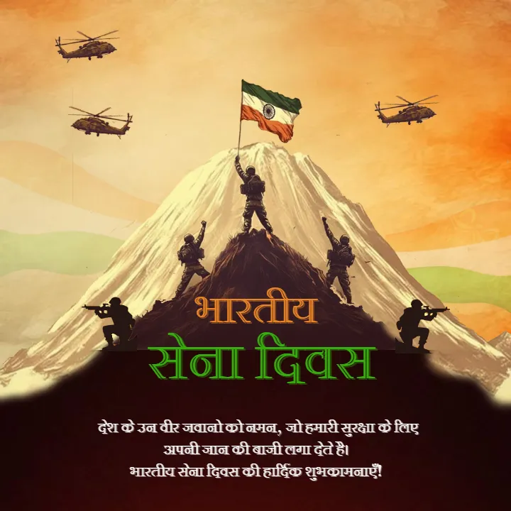 Indian Army Day 2026 Wishes Images Hindi for Sharing