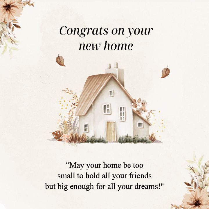 Congrats On Your New Home Beautiful Message Cards