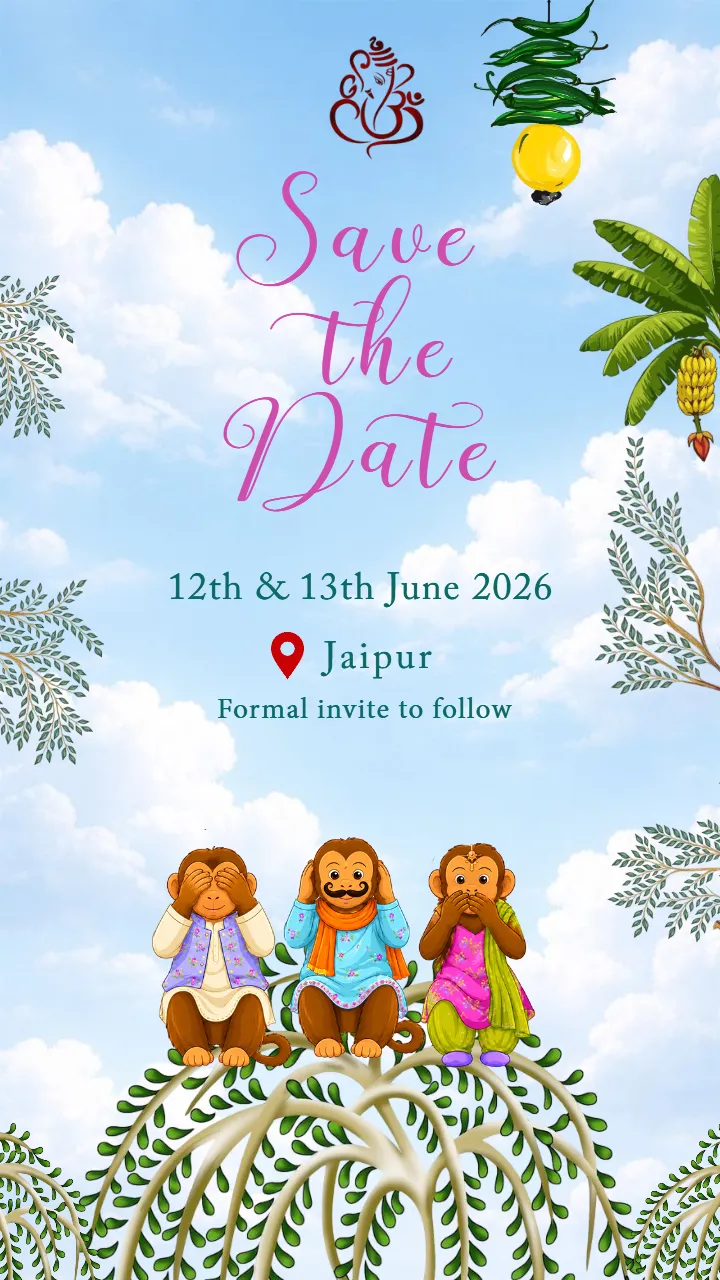 Save The Date Video with Royal Rajasthani Theme