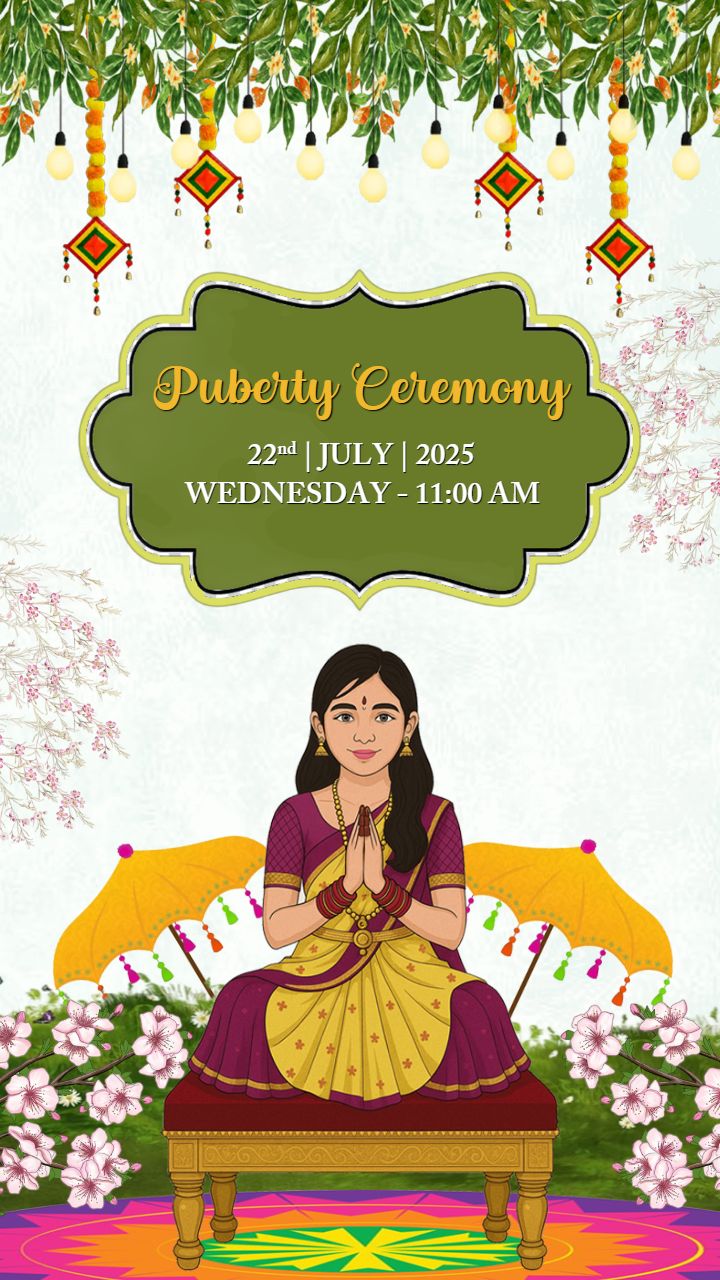 Daughter Puberty Ceremony Invitation Video Online