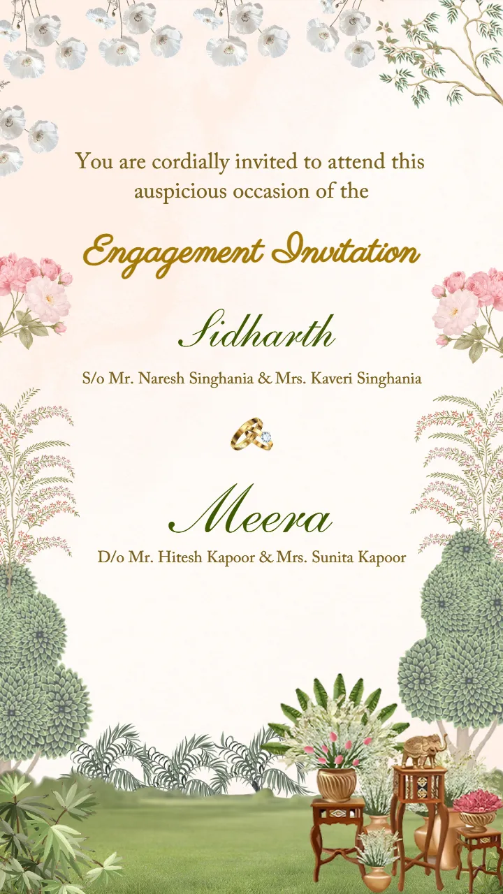 Engagement Ceremony Invitation Video in English