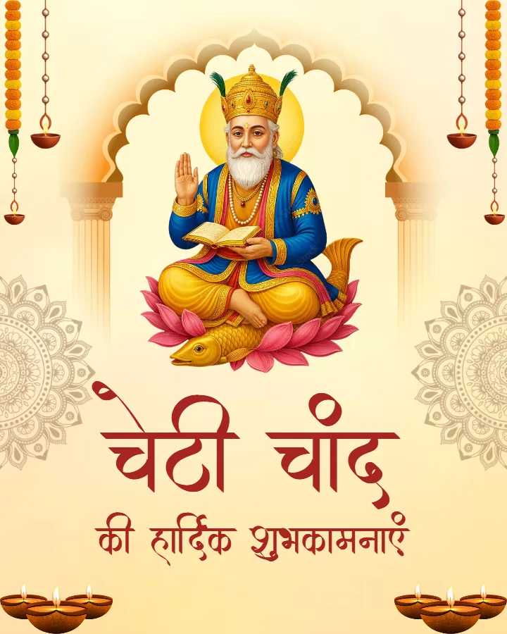 Create Custom Cheti Chand Festival Image in Hindi Online