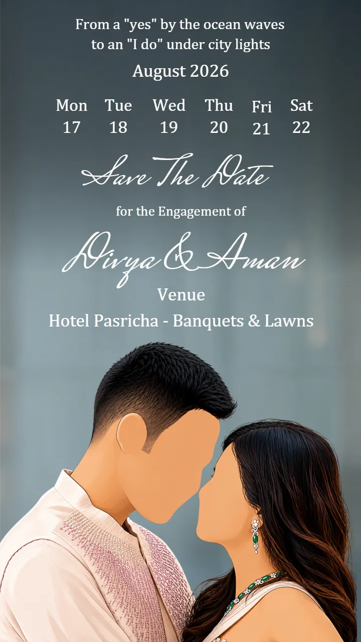 Engagement Save The Date Video for Stylish Announcements