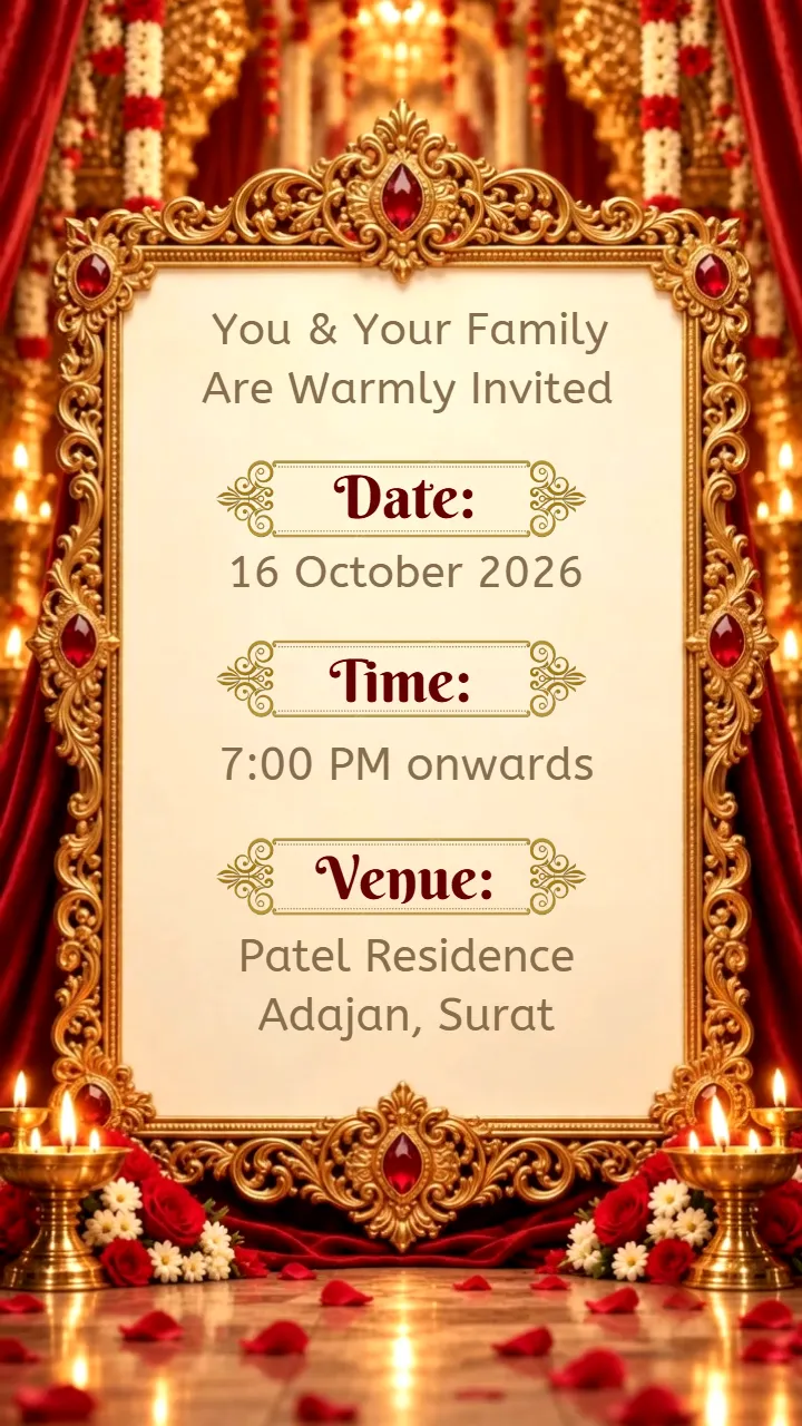 3D Mata Ki Chowki Invitation Video with Beautiful Designs