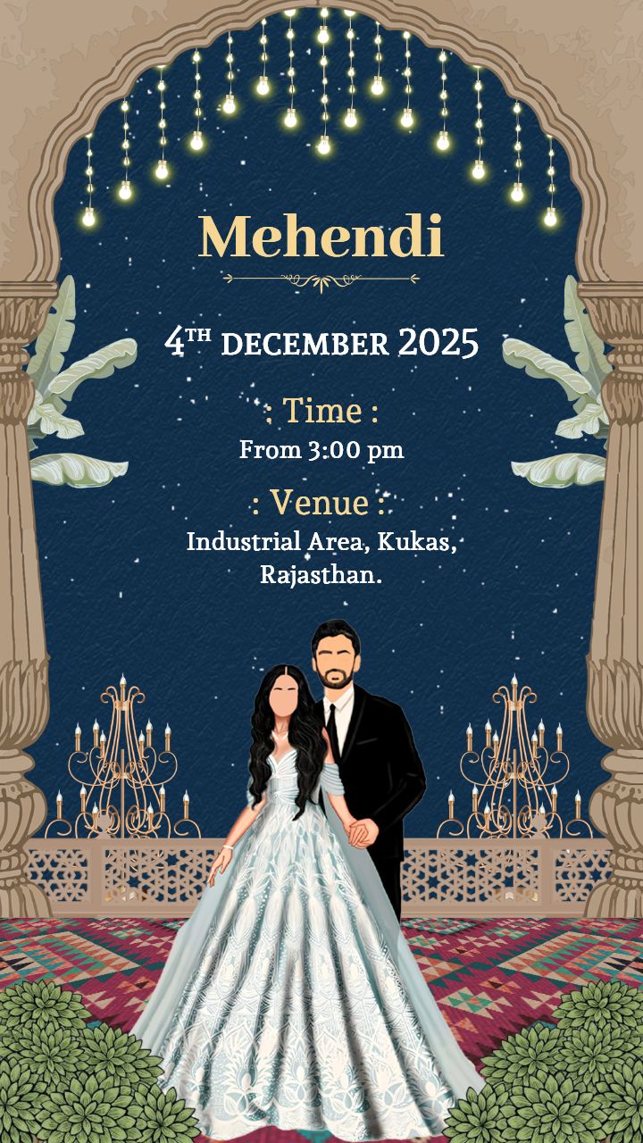 Majestic Palace Look Wedding Invitation Card Online