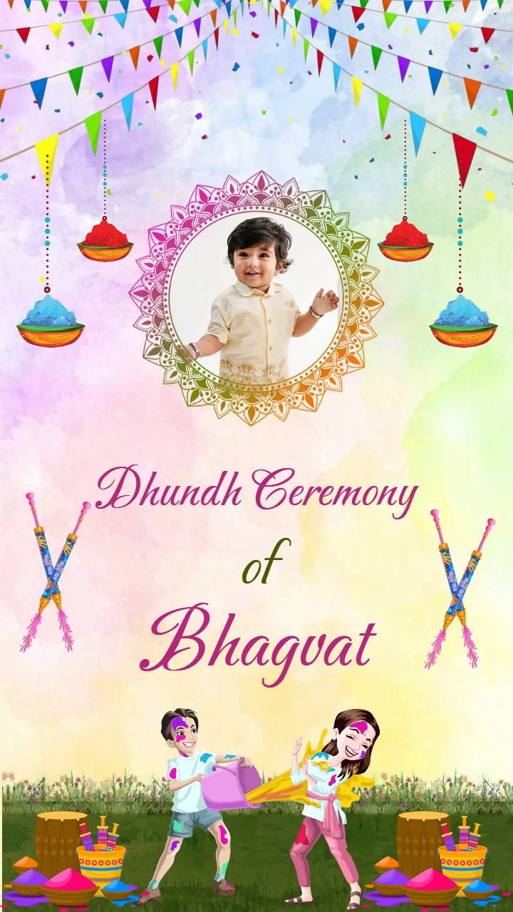 Dhundh Invitation Video in Hindi for Holi Style Event