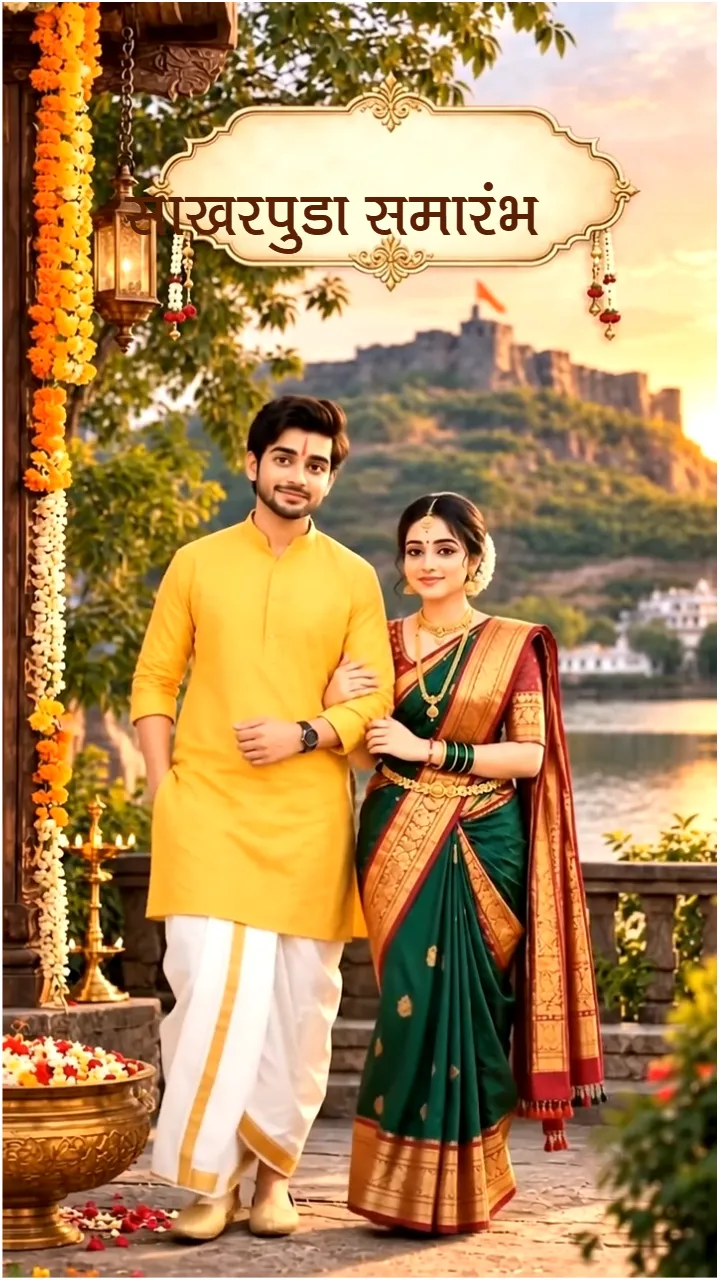 3D Marathi Engagement Invitation Video