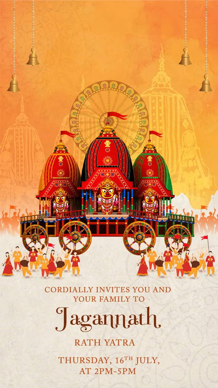 Jagannath Rath Yatra Invitation Video Personalized Designs