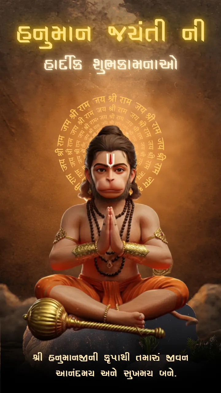 Download Hanuman Jayanti Wishes in Gujarati for Devotees