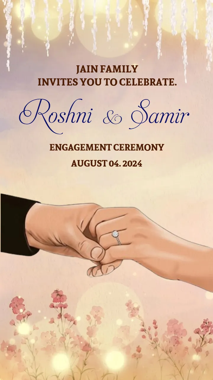 Romantic Engagement Invitation Video with Couple Theme