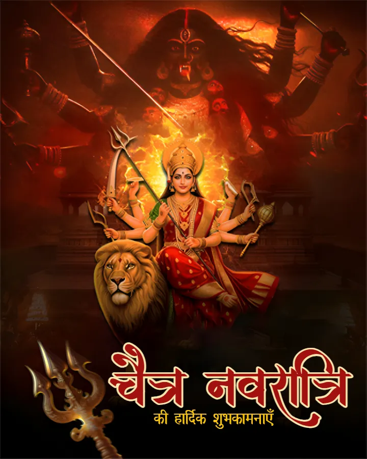 Creative Chaitra Navratri Picture in Hindi HD Download
