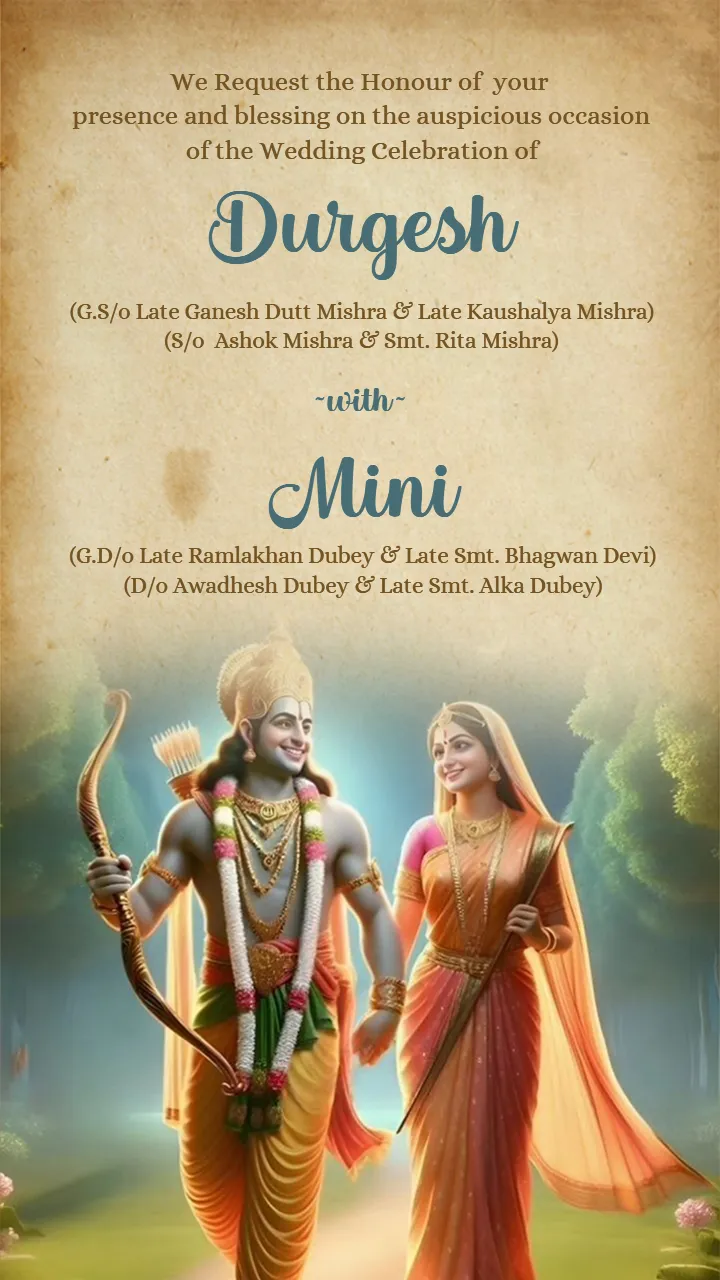 Wedding Invitation Video With Royal Hindu Theme