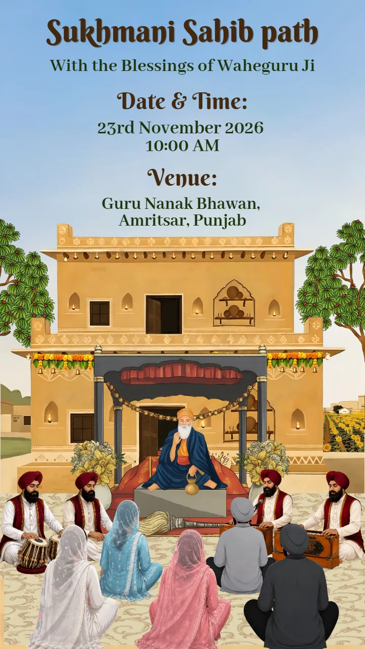 Punjabi Wedding Invitation Video For Anand Karaj Ceremony