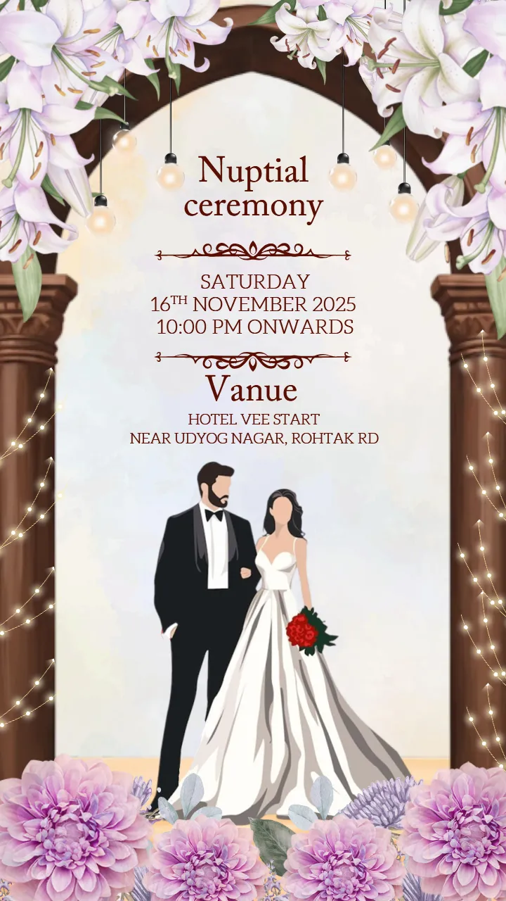 Premium Caricature Christian Wedding Invitation Video Online