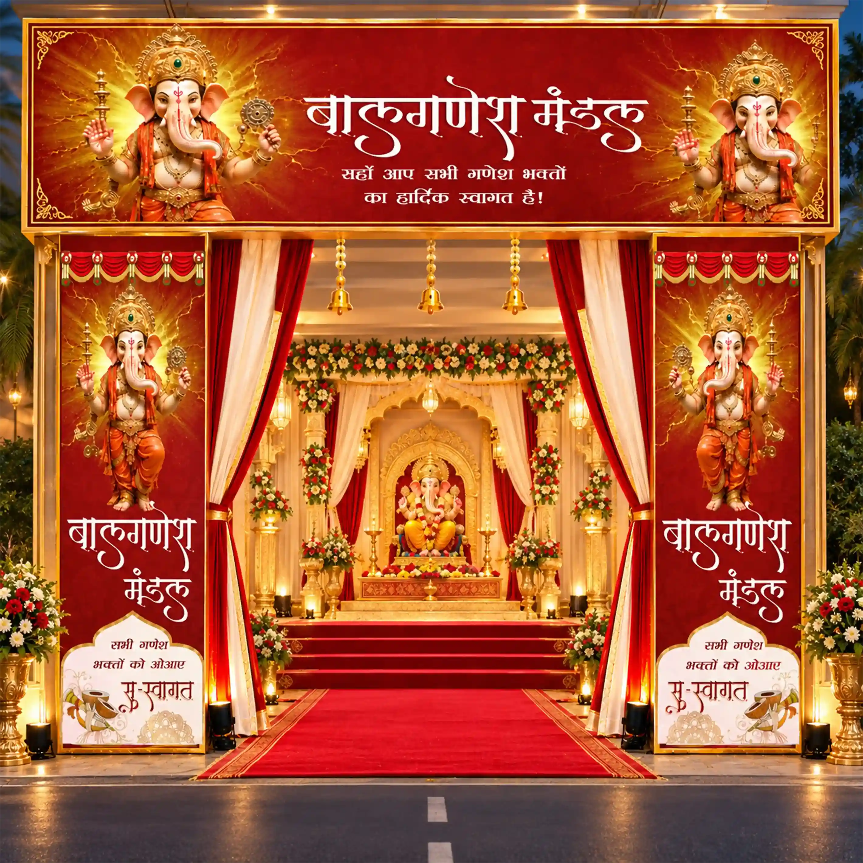 Ganpati Gate Design Ideas for Ganesh Mandap Decoration