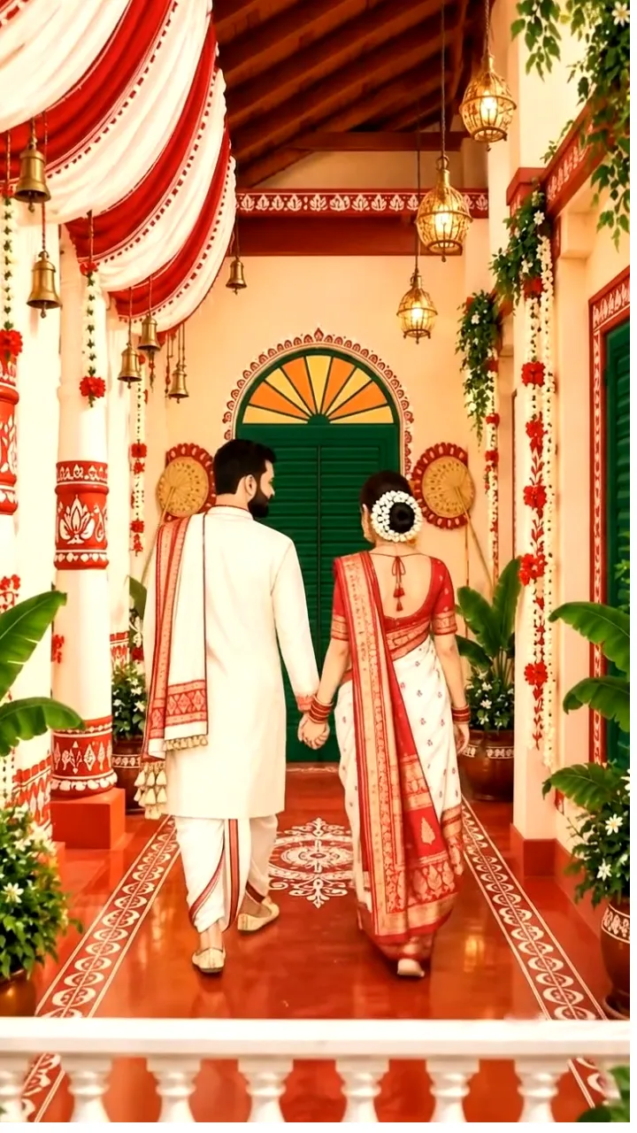 3D Bengali Engagement Invitation Video for Ashirbad Ceremony