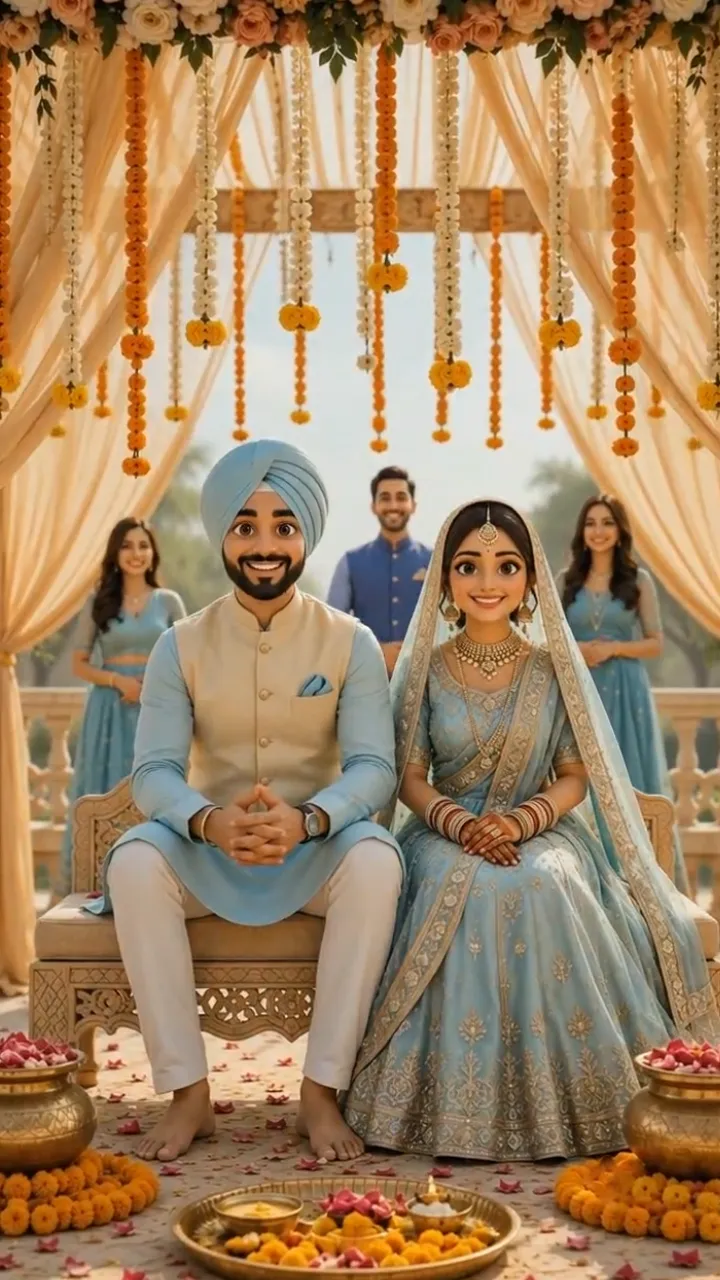 3D Punjabi Wedding Invitation Video with Royal Sikh Designs