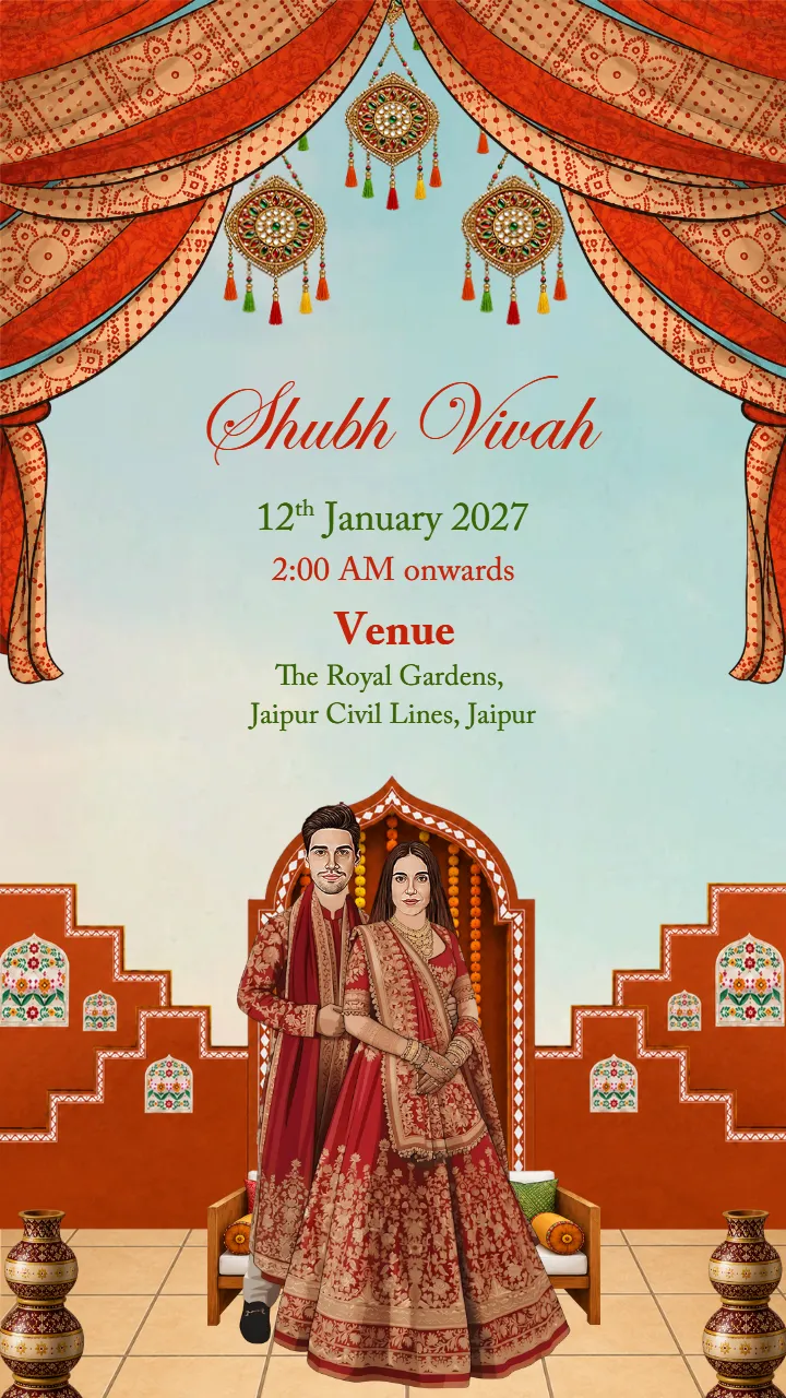 Wedding Invitation Video for Royal Traditional Wedding