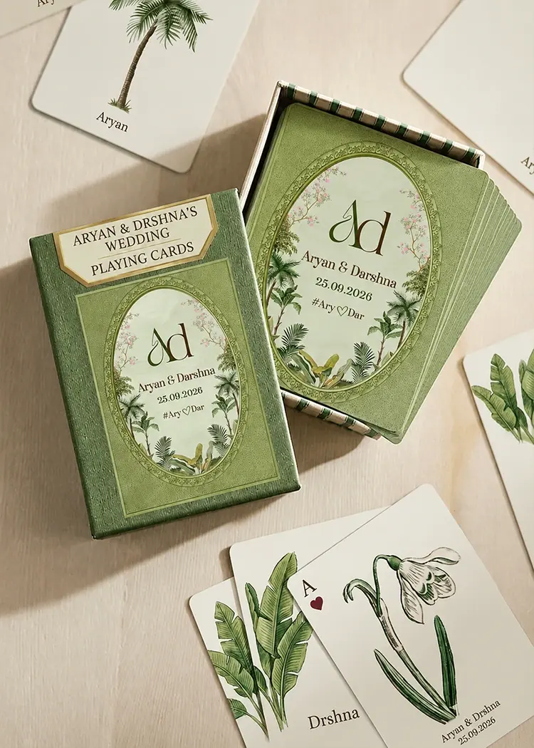Custom Playing Card Wedding Invitation Designs Online