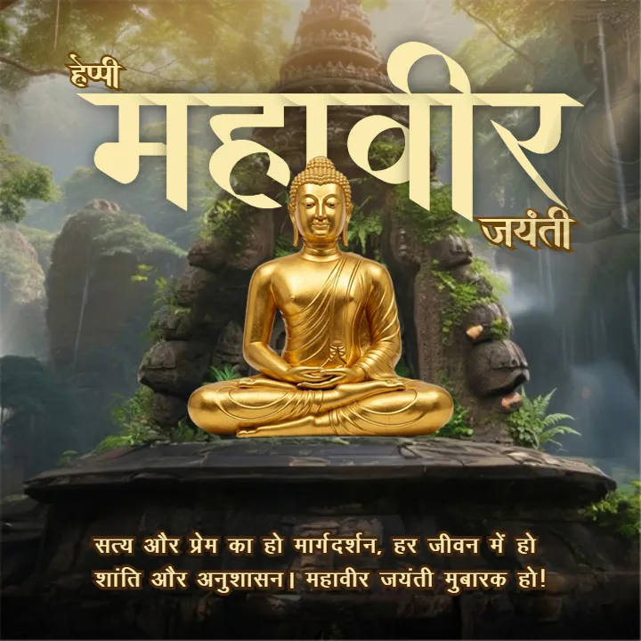 Religious Mahavir Jayanti wishes in Hindi Free 4K Online