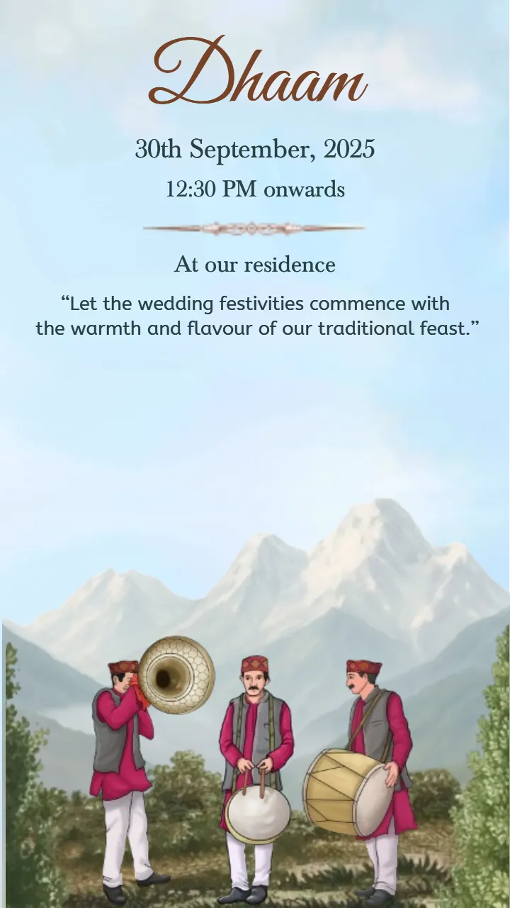 Mountain View Royal Wedding Invitation Card Online