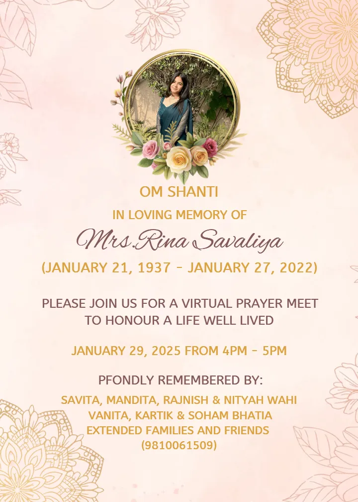 Chautha Ceremony Invite Free Editable Templates Online