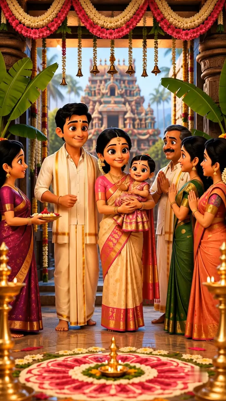 3D Ear Piercing Ceremony Invitation Video with Royal Theme