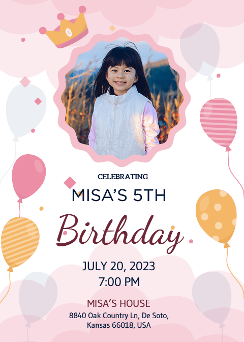 Get Happy Birthday Invitation Card