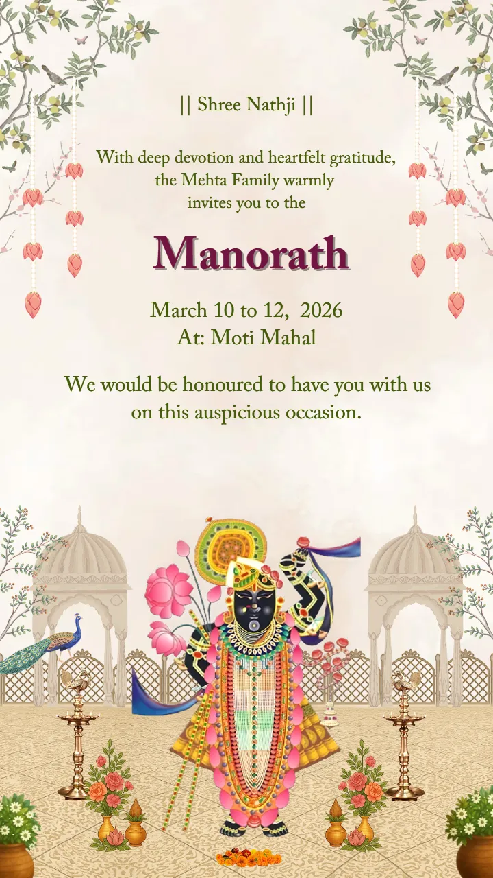 Manorath Invitation Video Template in English Language