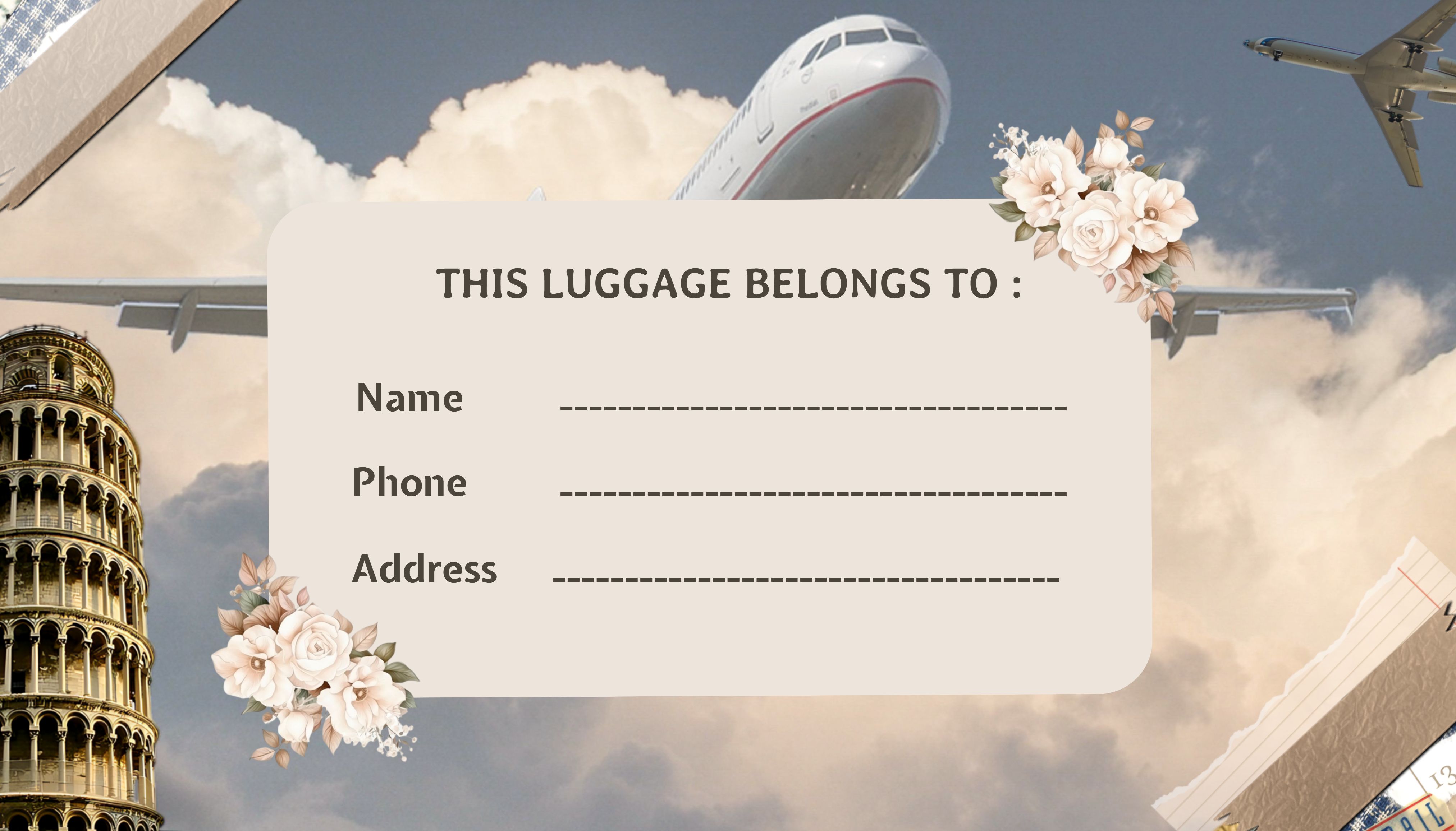 Luggage Tags for Creative and Floral Travel Looks