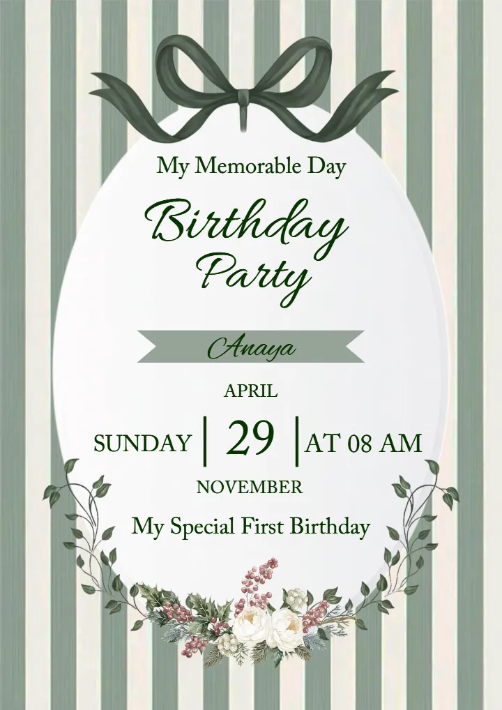 Beautiful Birthday Party Card Design for You Birthday