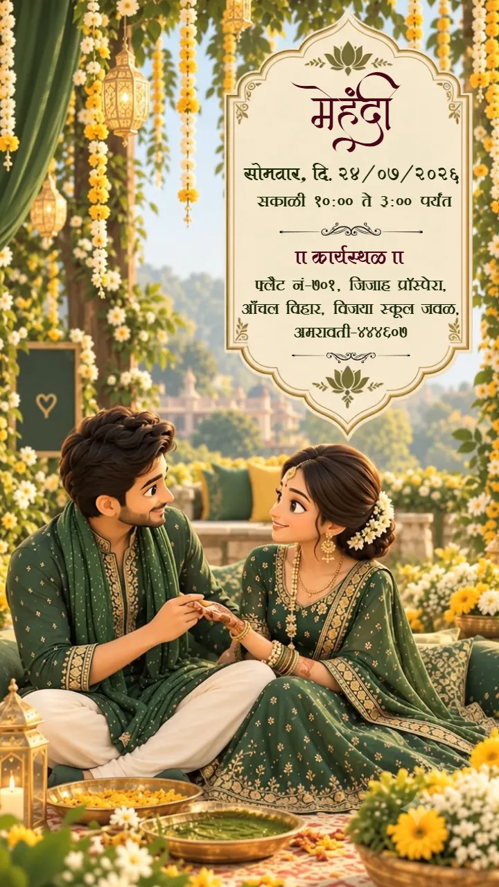 Buddhist Wedding Invitation Video with Golden Temple Theme