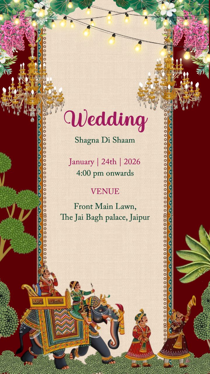 Traditional Rajasthani Wedding Invitation Designs