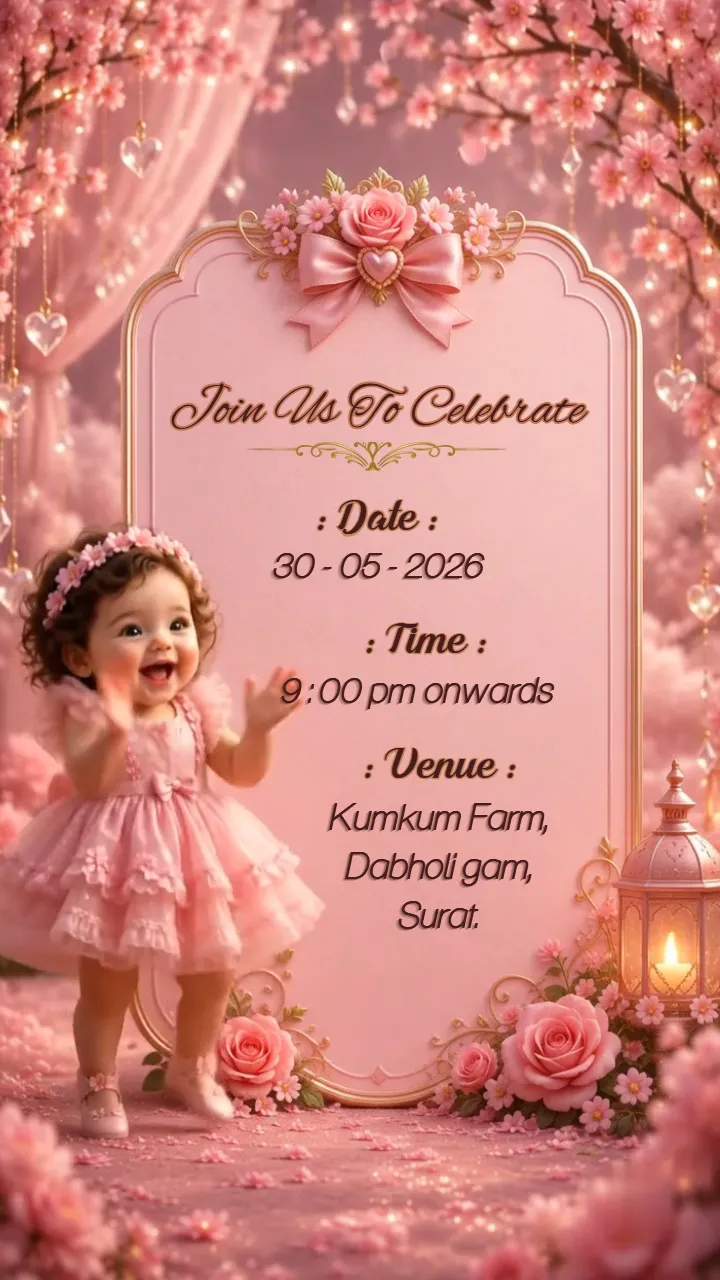 3d Birthday Invitation Video For Girl Magical Garden Theme