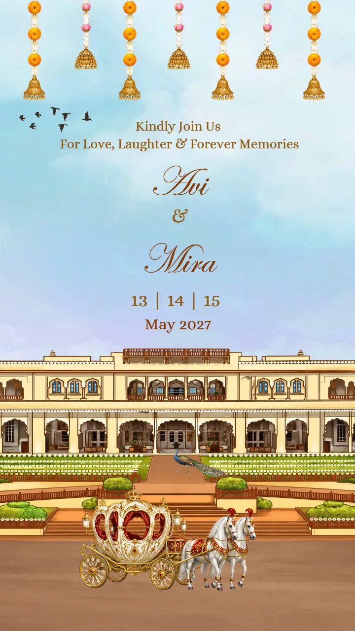 Royal Theme Save the Date Invitation Video Template