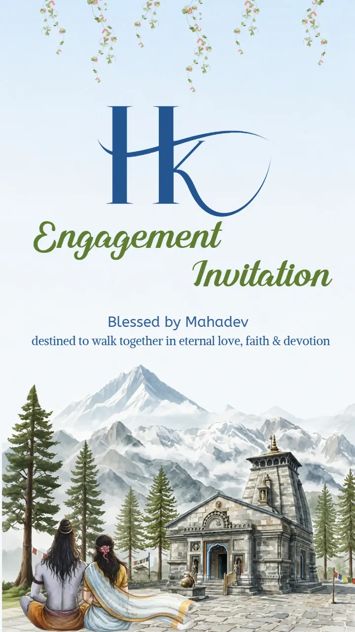 Engagement Invitation Video with Kedarnath Theme