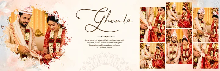Wedding Album PSD Modern Couple Ceremony Memory Design