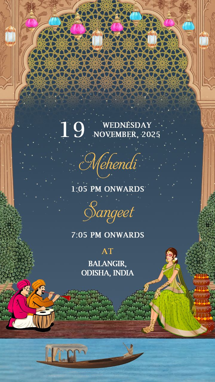 Temple-Inspired Wedding Invitation card Templates