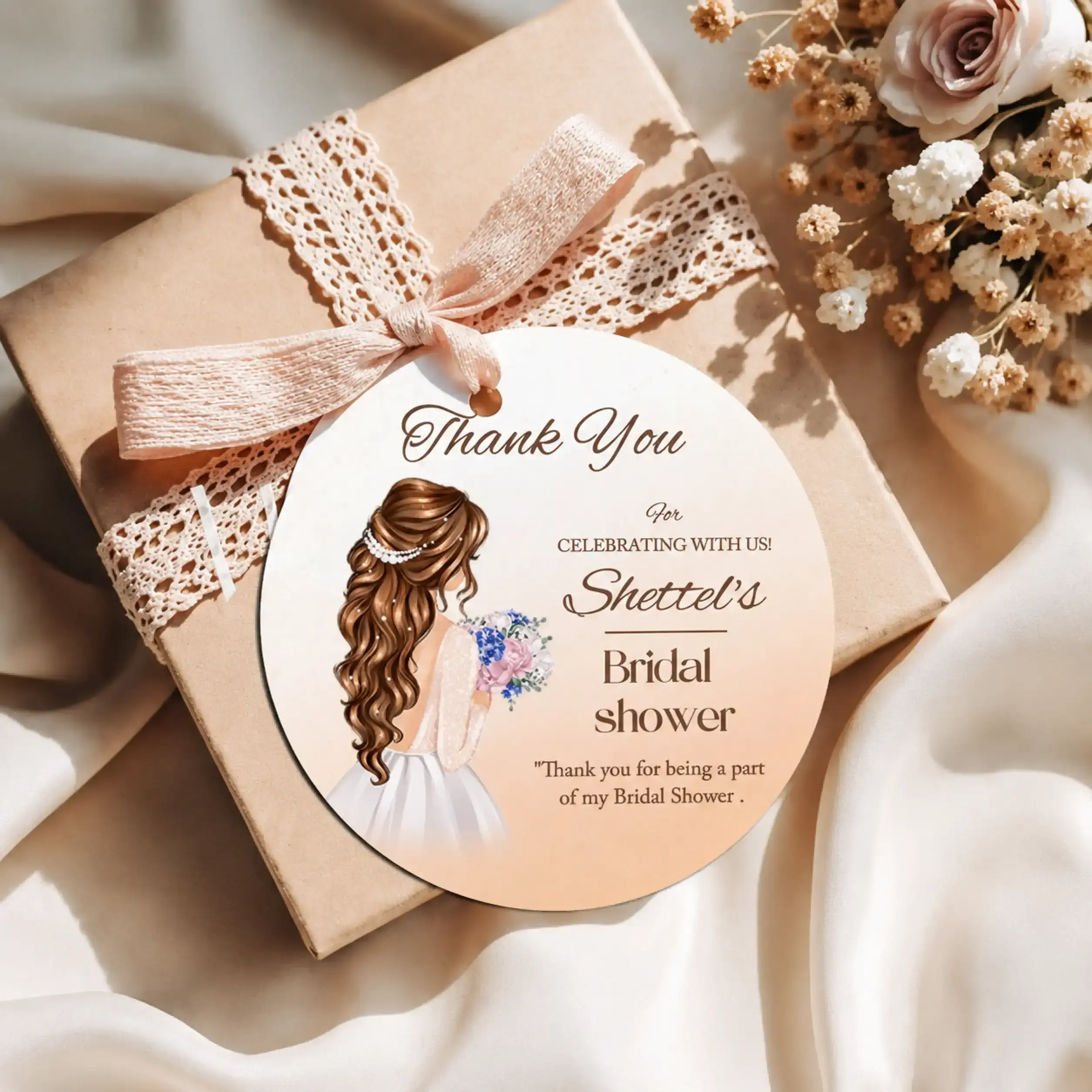 Bridal Shower Thank You Tags for Memorable Guest Gifts