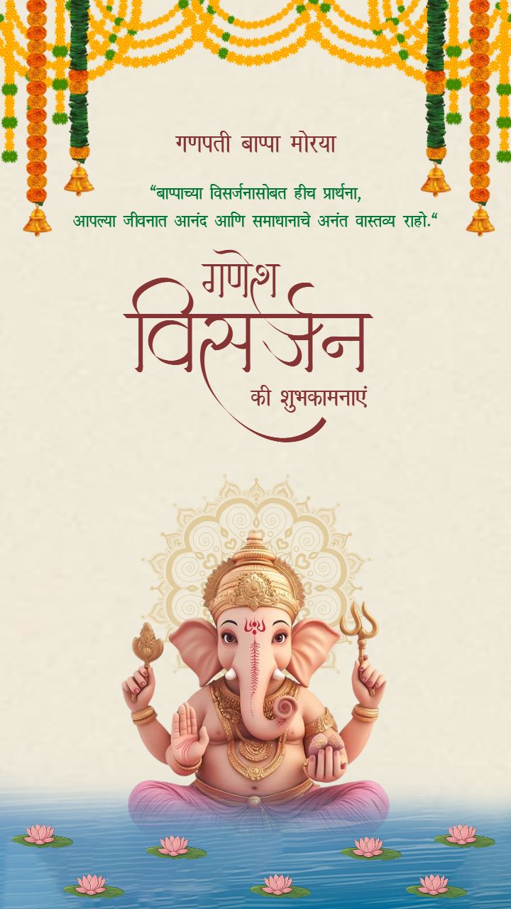 Divine Ganesh Ji Visarjan Status Video Download Free